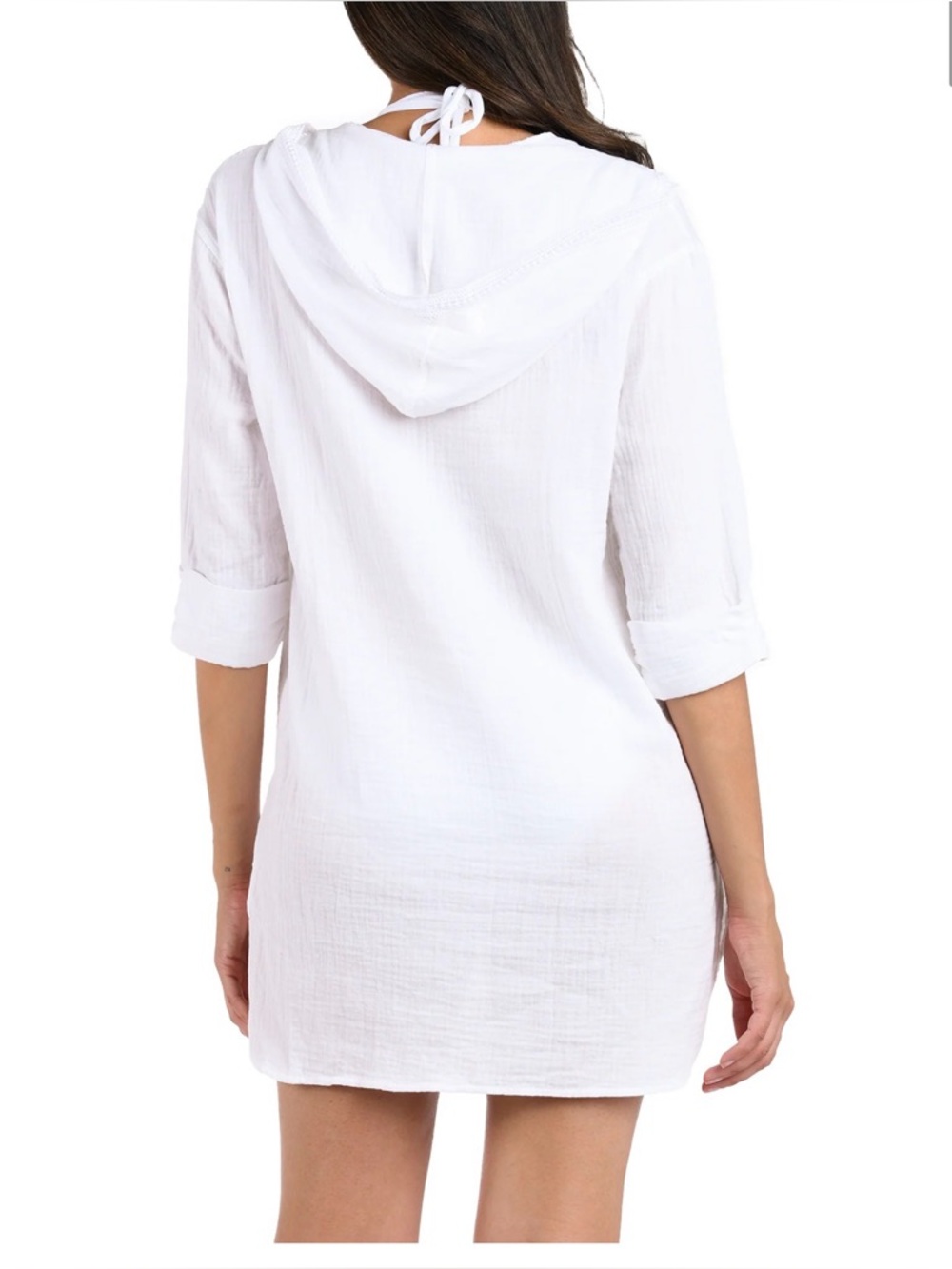 La Blanca Resort Wear Seaside Covers Hoodie Black Swimsuit Cover-up Size S - Picture 9 of 9